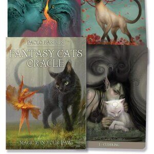 Barbieri Fantasy Cats Oracle Deck – 23-Card Intuitive Guidance